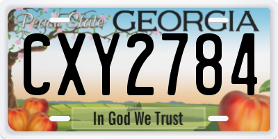 GA license plate CXY2784