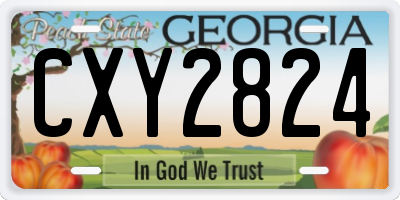 GA license plate CXY2824