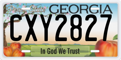 GA license plate CXY2827