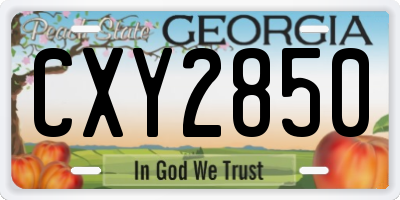 GA license plate CXY2850