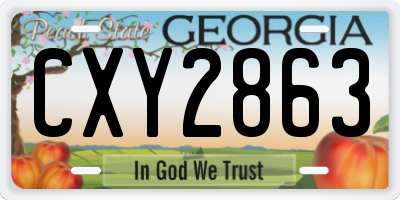 GA license plate CXY2863