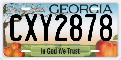 GA license plate CXY2878