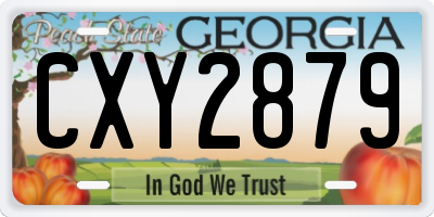 GA license plate CXY2879