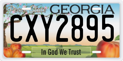 GA license plate CXY2895