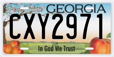 GA license plate CXY2971