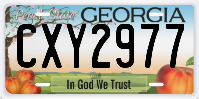 GA license plate CXY2977