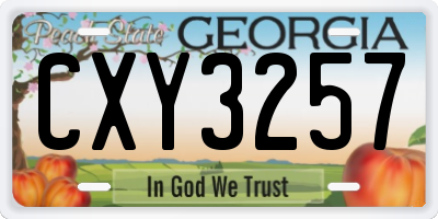 GA license plate CXY3257