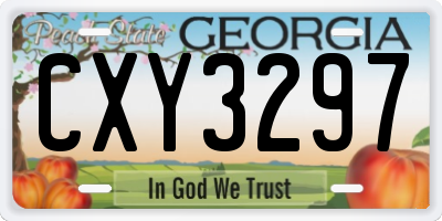 GA license plate CXY3297