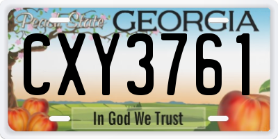 GA license plate CXY3761
