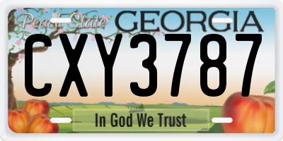 GA license plate CXY3787