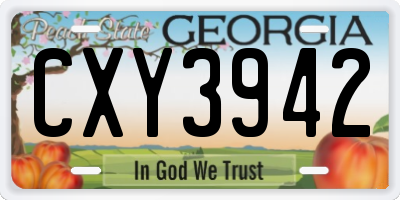 GA license plate CXY3942