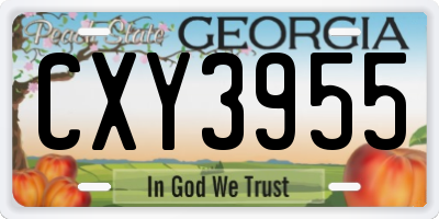 GA license plate CXY3955