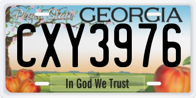 GA license plate CXY3976