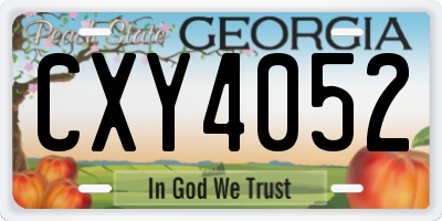 GA license plate CXY4052