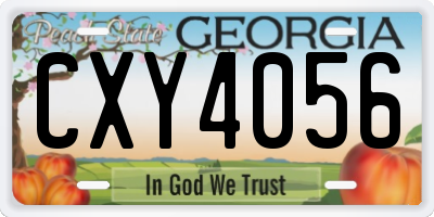 GA license plate CXY4056