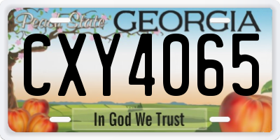 GA license plate CXY4065