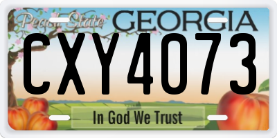 GA license plate CXY4073