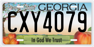 GA license plate CXY4079