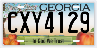 GA license plate CXY4129