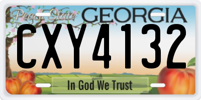 GA license plate CXY4132