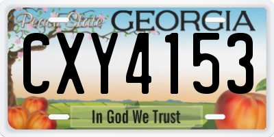 GA license plate CXY4153