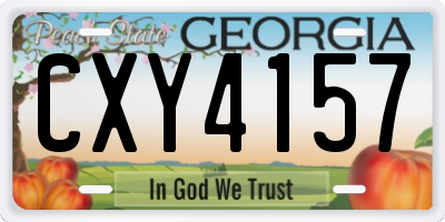 GA license plate CXY4157