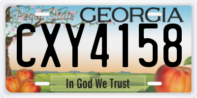 GA license plate CXY4158