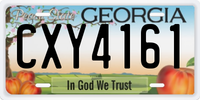 GA license plate CXY4161