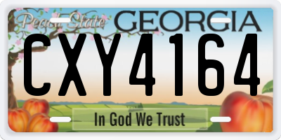 GA license plate CXY4164