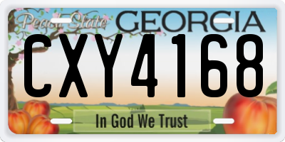 GA license plate CXY4168
