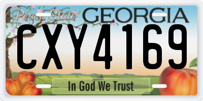 GA license plate CXY4169