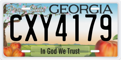 GA license plate CXY4179