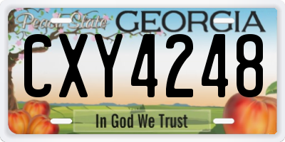 GA license plate CXY4248