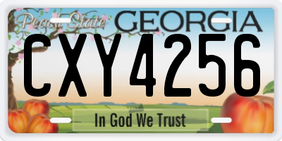 GA license plate CXY4256
