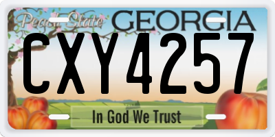 GA license plate CXY4257
