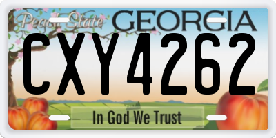 GA license plate CXY4262