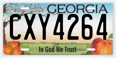 GA license plate CXY4264
