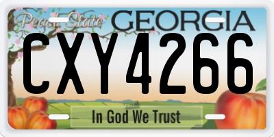 GA license plate CXY4266