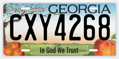 GA license plate CXY4268