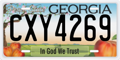 GA license plate CXY4269