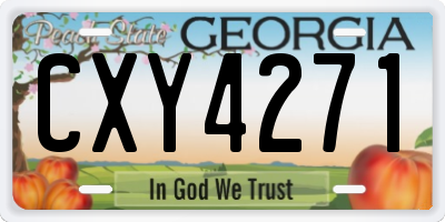 GA license plate CXY4271