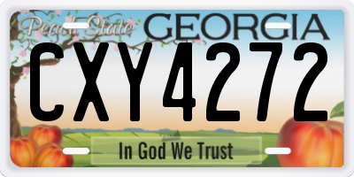 GA license plate CXY4272