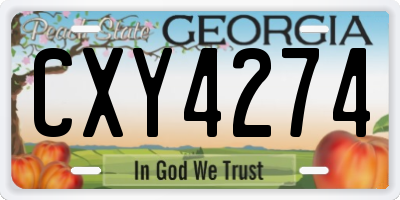 GA license plate CXY4274