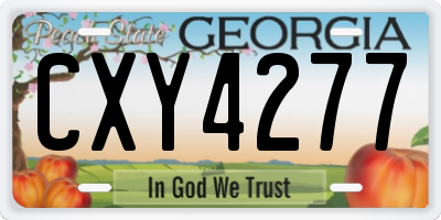 GA license plate CXY4277