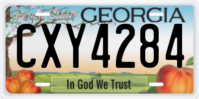 GA license plate CXY4284