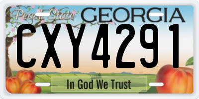 GA license plate CXY4291