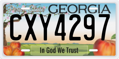 GA license plate CXY4297