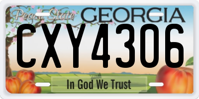 GA license plate CXY4306