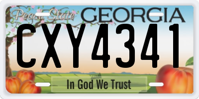 GA license plate CXY4341