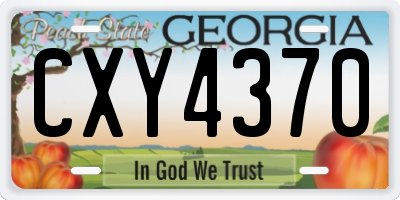 GA license plate CXY4370
